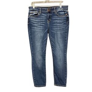 Judy Blue Skinny Fit Crop Jeans Womens 13/31 Medium Wash Stretch Denim JB82106MD